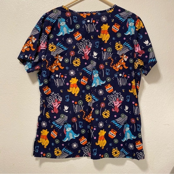 Disney Winnie The Pooh Scrub Top Women’s‎ Size Medium Cotton Pullover - Picture 3 of 8